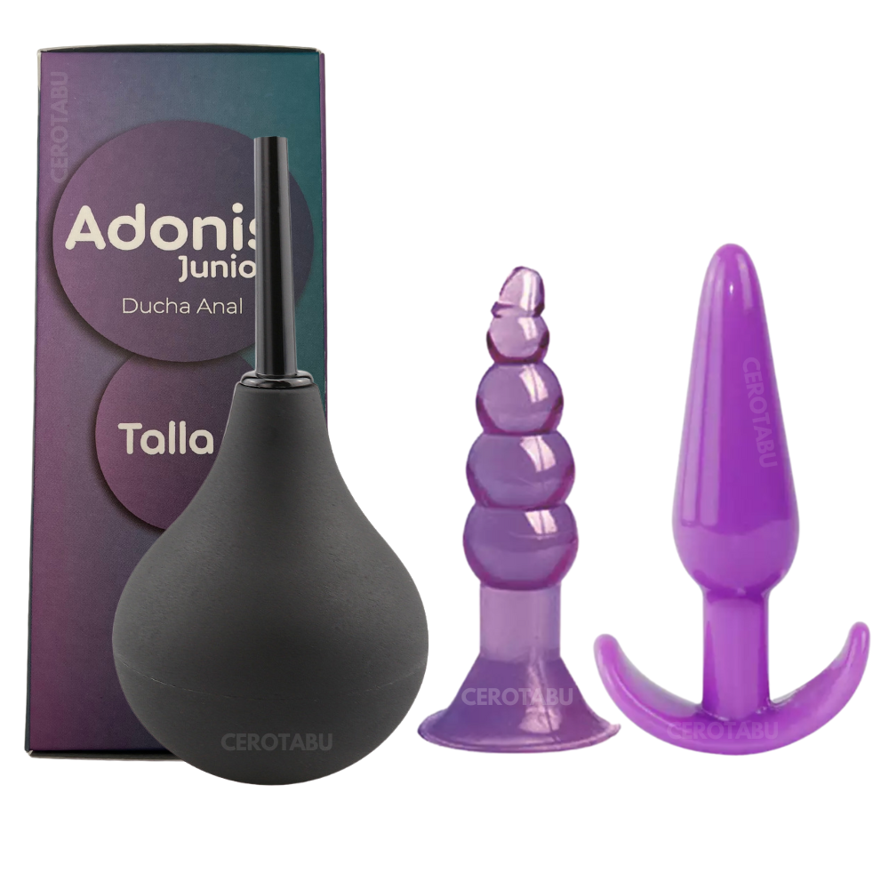 Kit ducha anal y vaginal plug x2
