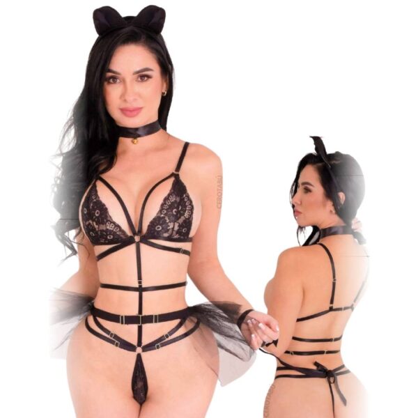 Disfraz Erótico Gatita Black